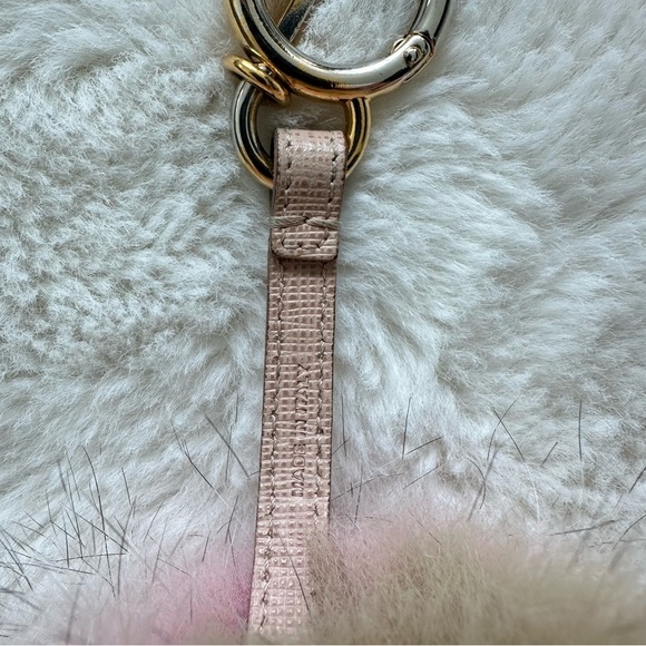 Fendi key chain charm with natural fur Authentic - Picture 3 of 4